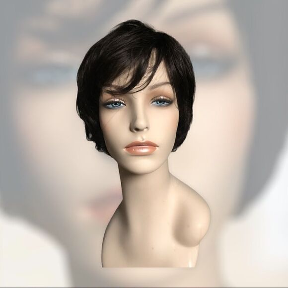 Hair Designer Wig, Short Shag Lace Top, Synthetic - Picture 2 of 10